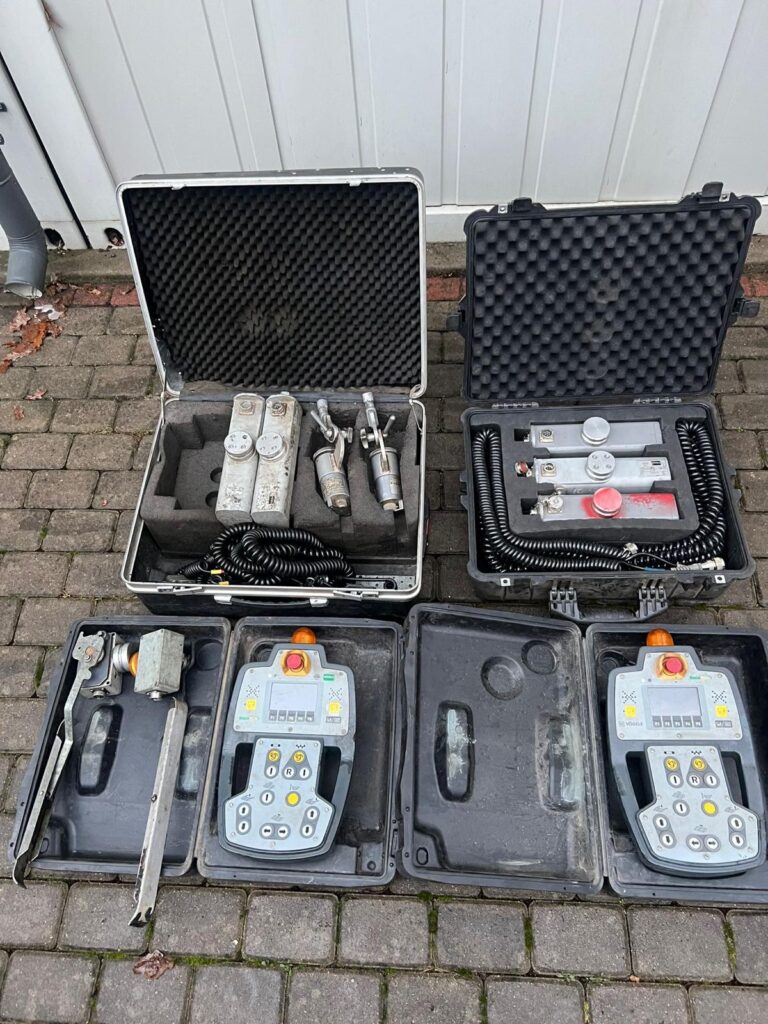Automation system components for a used asphalt paver